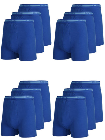 Men's Stretch Cotton Boxer Briefs (12-Pack) (Sizes: S-2XL)