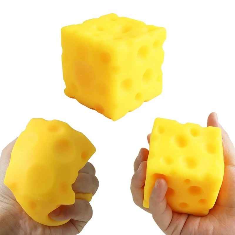 Squishy Cheese Block, Stress Relief Squeeze Toy Gifts ,Cyber Deal 🔥