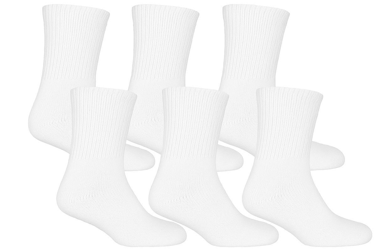 6 Pairs Non-Binding Diabetic Socks - Reference Style
