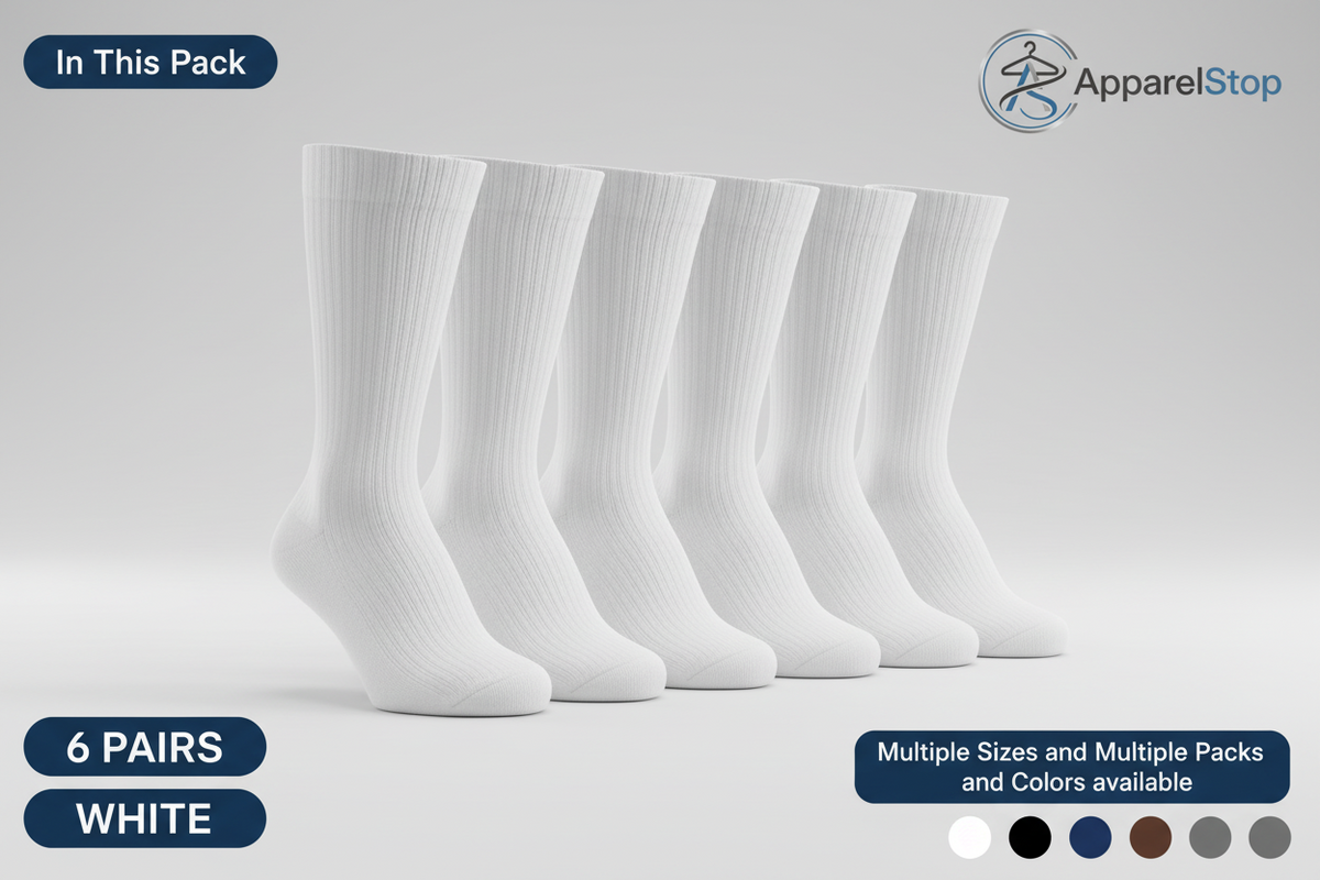 Diabetic Crew Socks Non-Binding Cotton Health Circulatory for Men and Women Multi-Pack 9-15