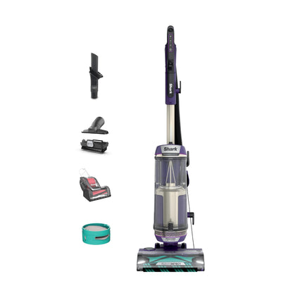 Shark AZ2002 Vertex Powered Lift-Away Upright Vacuum with DuoClean PowerFins, Self-Cleaning Brushroll, Large Dust Cup, Pet Crevice Tool, Dusting Brush & Power Brush, Silver/Rose Gold
