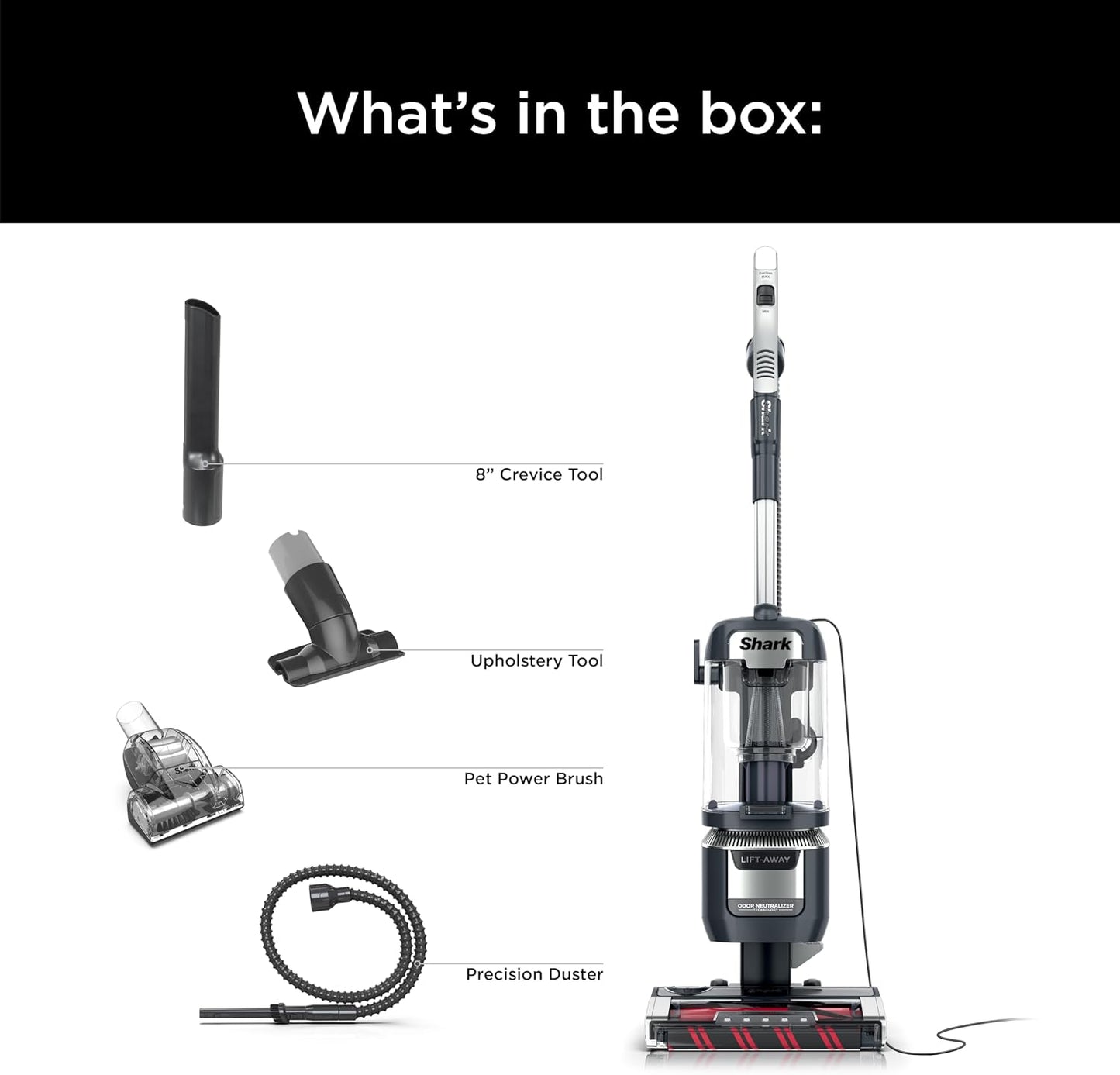 Shark Rotator Lift-Away Vacuum, DuoClean PowerFins, Dark Grey, LA555