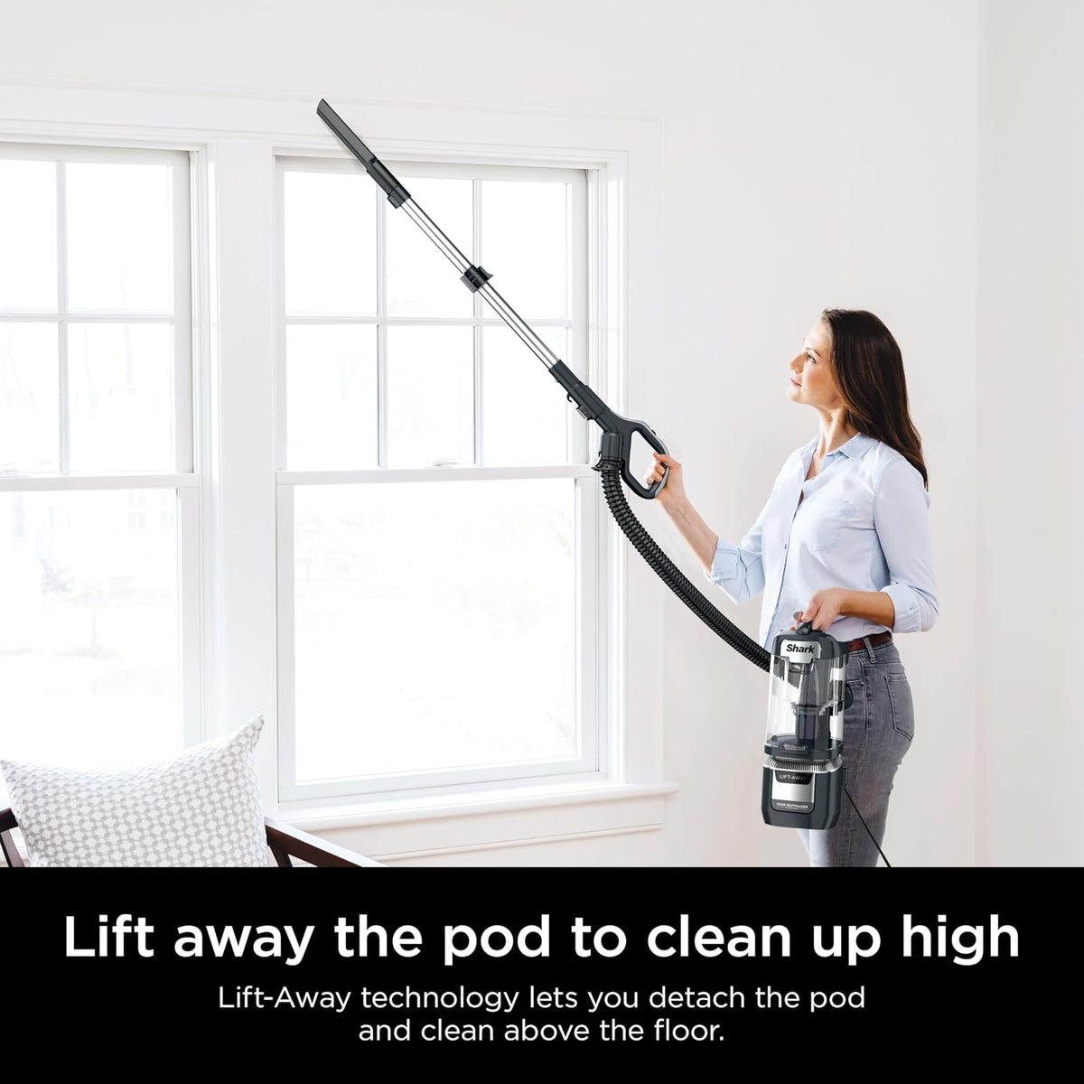 Shark Rotator Lift-Away Vacuum, DuoClean PowerFins, Dark Grey, LA555