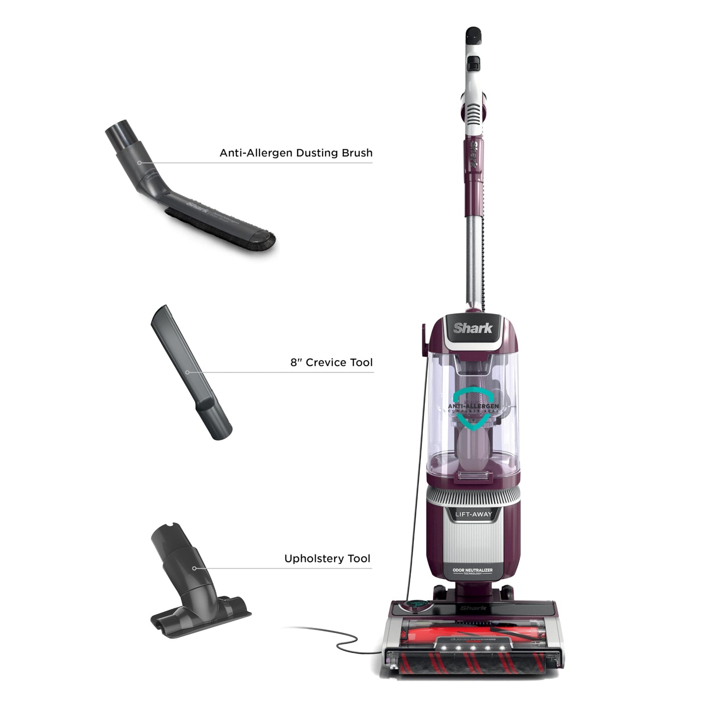 Shark Rotator Lift-Away Vacuum, DuoClean PowerFins, Dark Grey, LA555