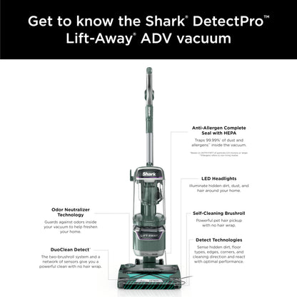 Shark Rotator Lift-Away Vacuum, DuoClean PowerFins, Dark Grey, LA555