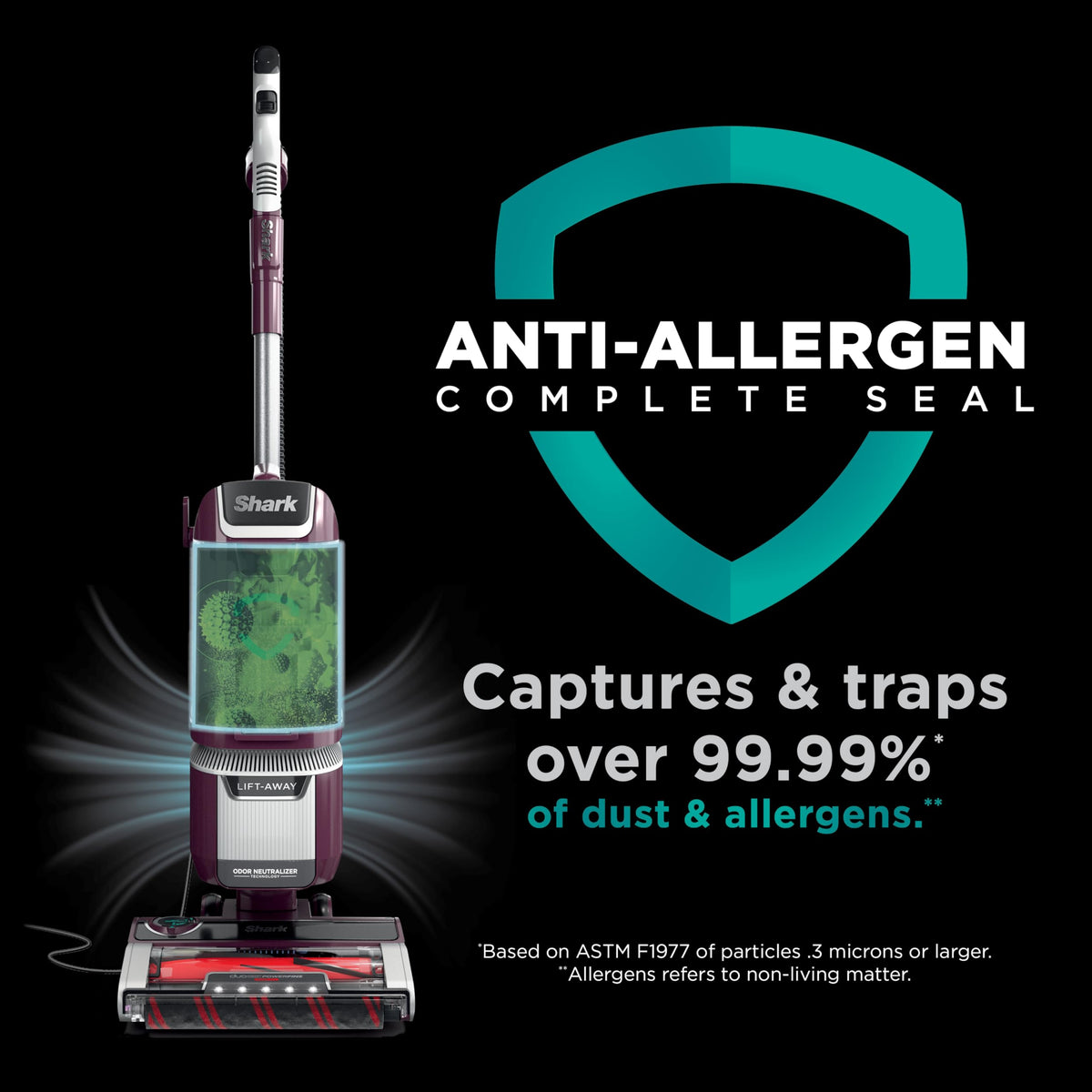 Shark Rotator Lift-Away Vacuum, DuoClean PowerFins, Dark Grey, LA555