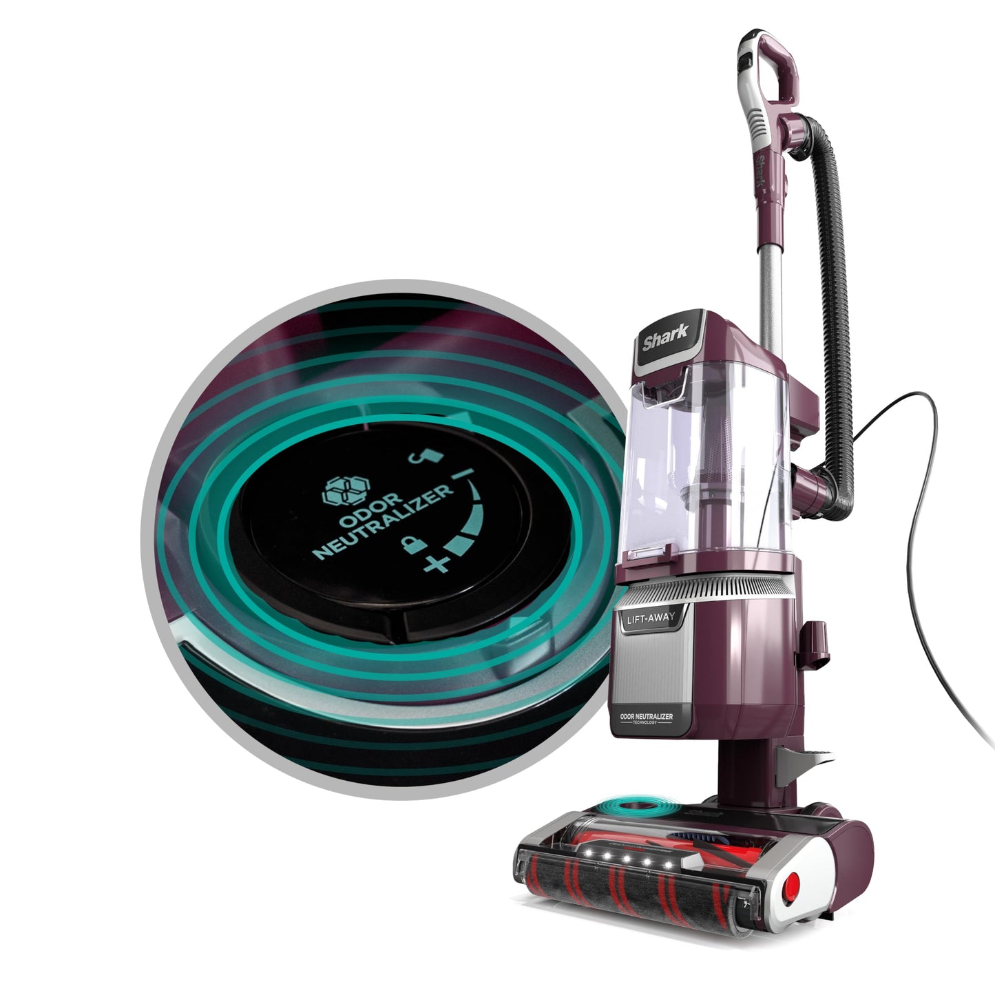 Shark Rotator Lift-Away Vacuum, DuoClean PowerFins, Dark Grey, LA555