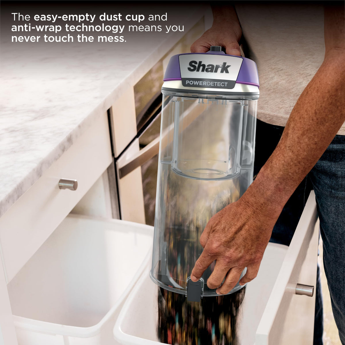 Shark AZ2002 Vertex Powered Lift-Away Upright Vacuum with DuoClean PowerFins, Self-Cleaning Brushroll, Large Dust Cup, Pet Crevice Tool, Dusting Brush & Power Brush, Silver/Rose Gold