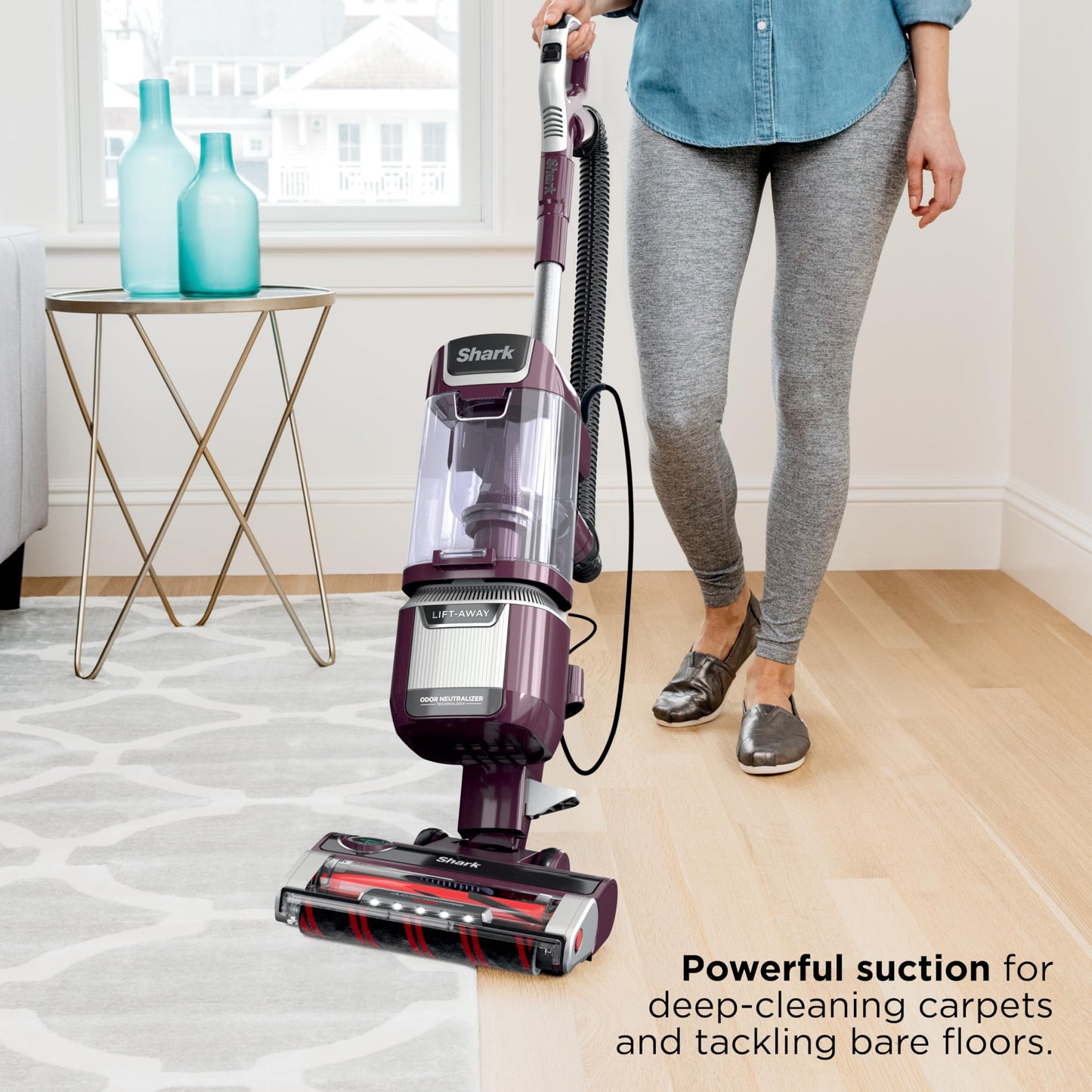 Shark Rotator Lift-Away Vacuum, DuoClean PowerFins, Dark Grey, LA555