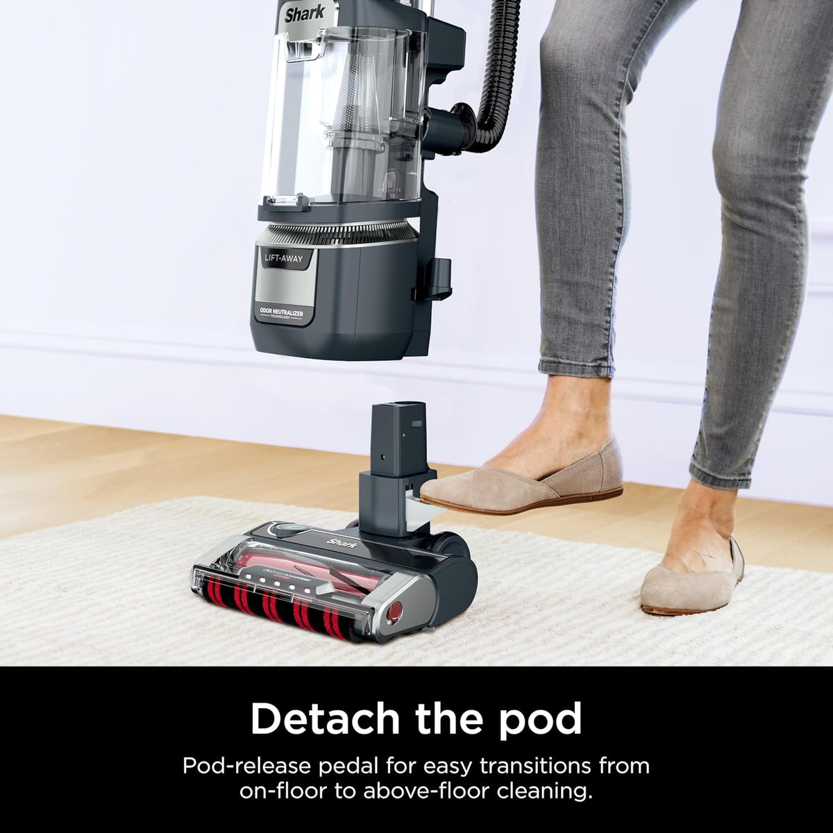 Shark Rotator Lift-Away Vacuum, DuoClean PowerFins, Dark Grey, LA555