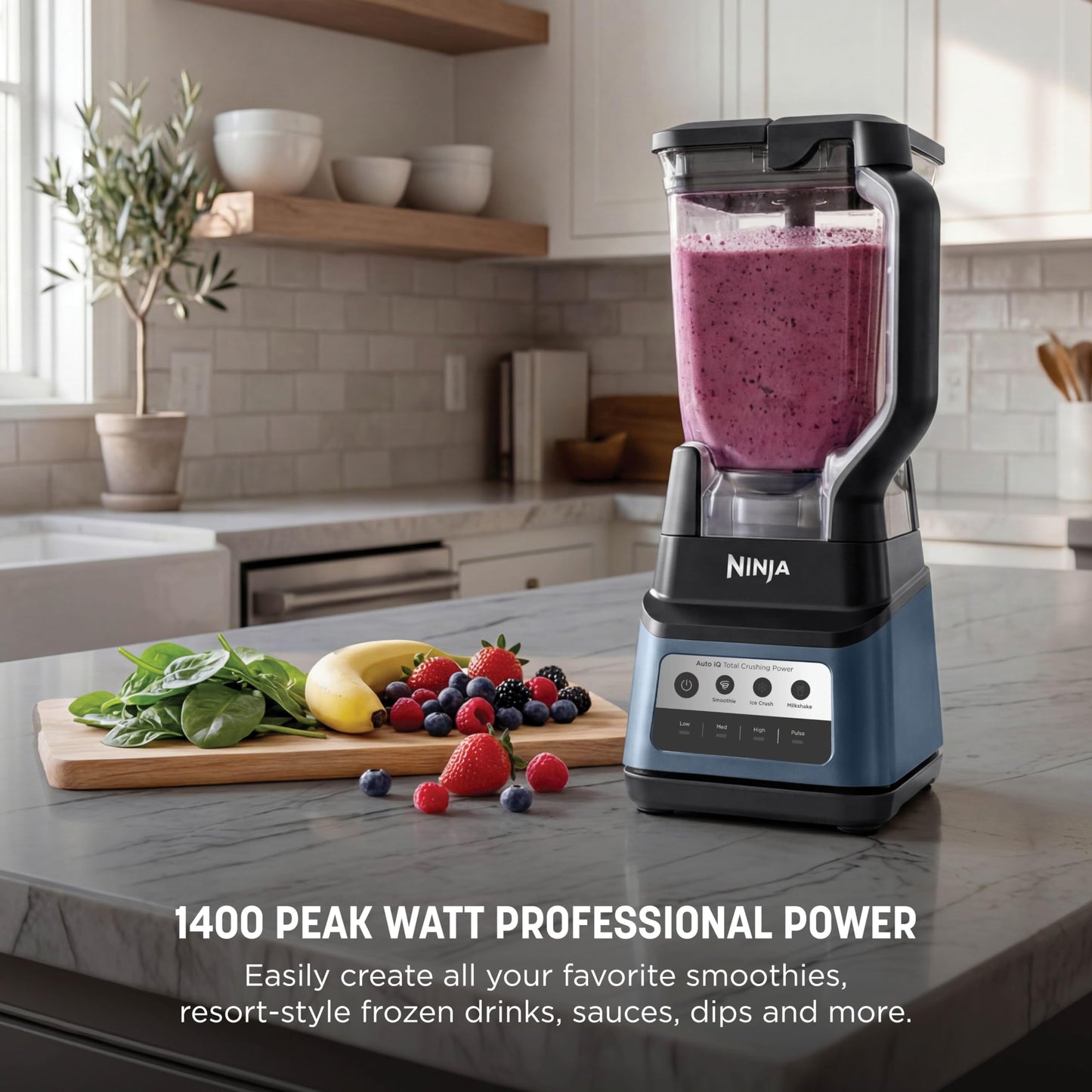 Ninja Professional Plus Kitchen System, 1400WP, Auto-iQ, Grey, BN801