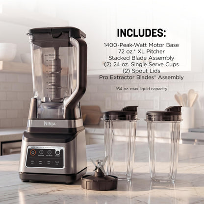 Ninja Professional Plus Kitchen System, 1400WP, Auto-iQ, Grey, BN801
