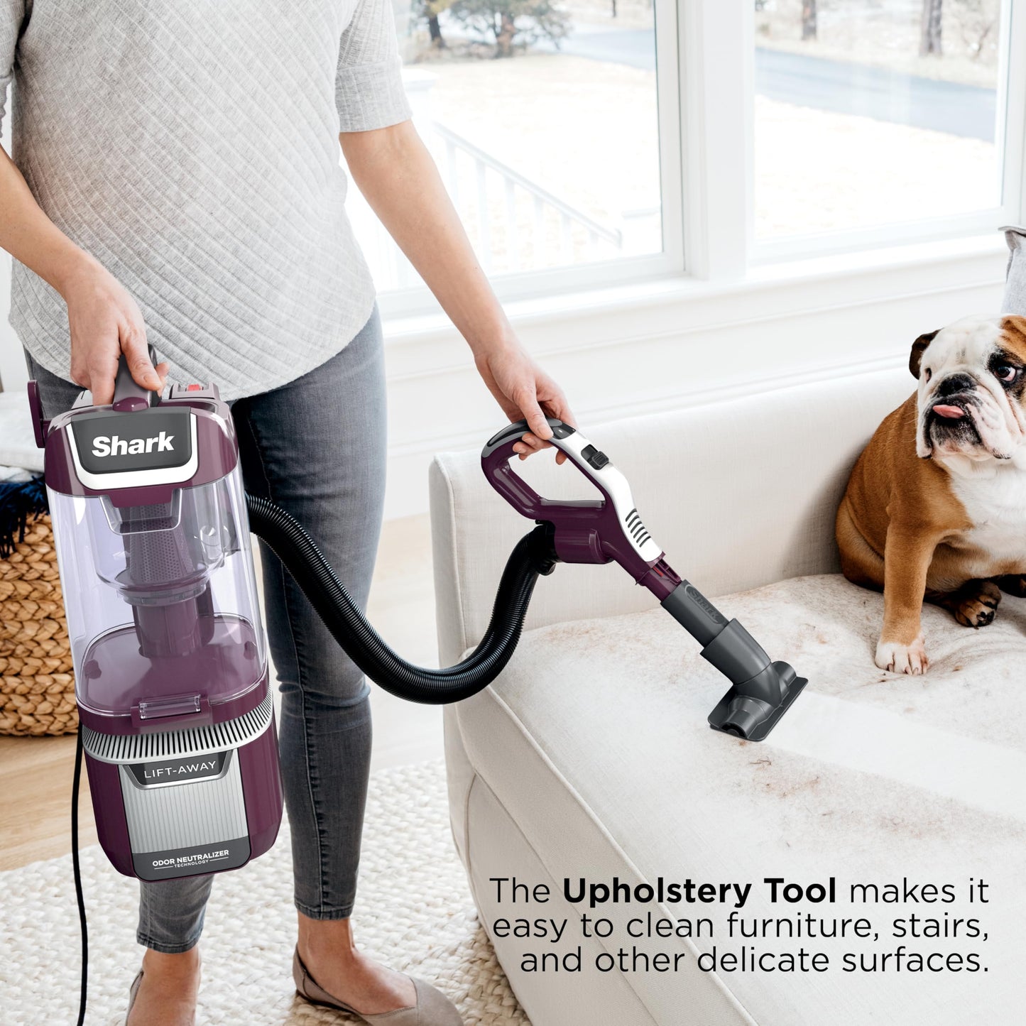 Shark Rotator Lift-Away Vacuum, DuoClean PowerFins, Dark Grey, LA555