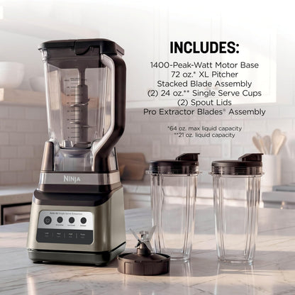 Ninja Professional Plus Kitchen System, 1400WP, Auto-iQ, Grey, BN801