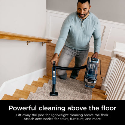 Shark AZ2002 Vertex Powered Lift-Away Upright Vacuum with DuoClean PowerFins, Self-Cleaning Brushroll, Large Dust Cup, Pet Crevice Tool, Dusting Brush & Power Brush, Silver/Rose Gold