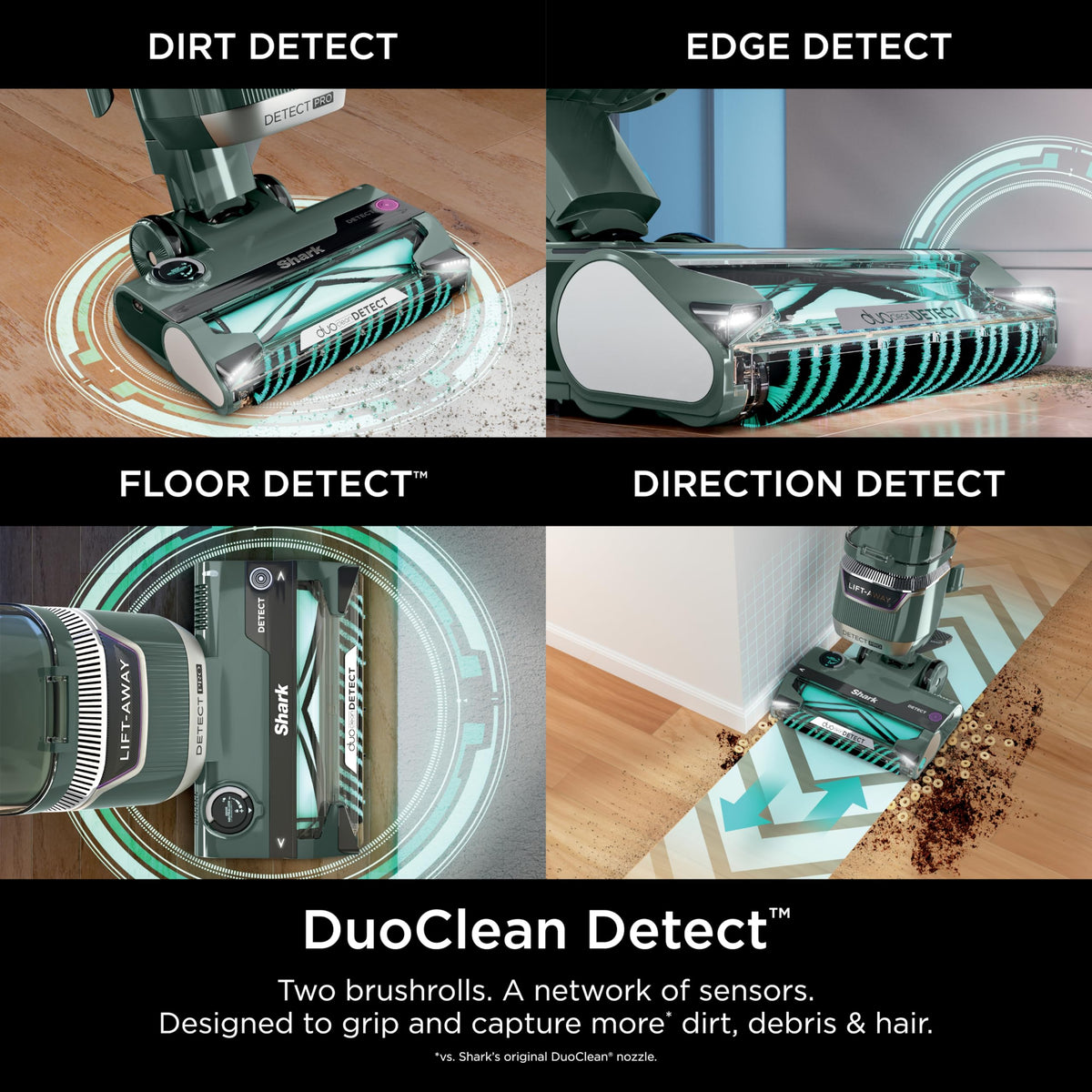 Shark Rotator Lift-Away Vacuum, DuoClean PowerFins, Dark Grey, LA555