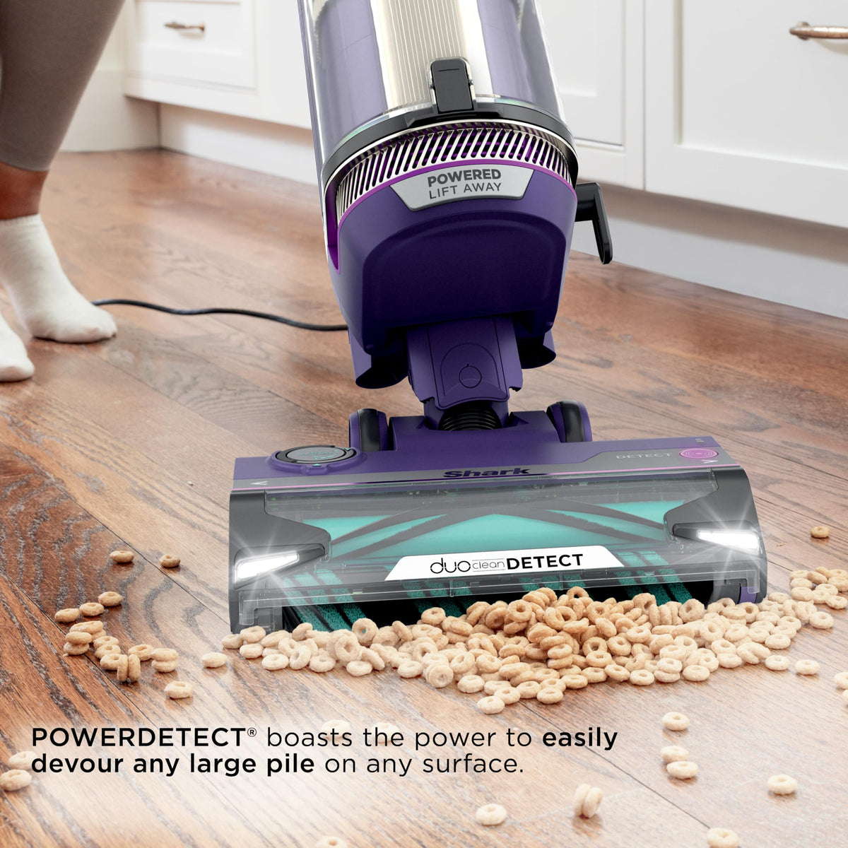 Shark AZ2002 Vertex Powered Lift-Away Upright Vacuum with DuoClean PowerFins, Self-Cleaning Brushroll, Large Dust Cup, Pet Crevice Tool, Dusting Brush & Power Brush, Silver/Rose Gold