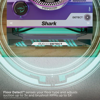 Shark AZ2002 Vertex Powered Lift-Away Upright Vacuum with DuoClean PowerFins, Self-Cleaning Brushroll, Large Dust Cup, Pet Crevice Tool, Dusting Brush & Power Brush, Silver/Rose Gold