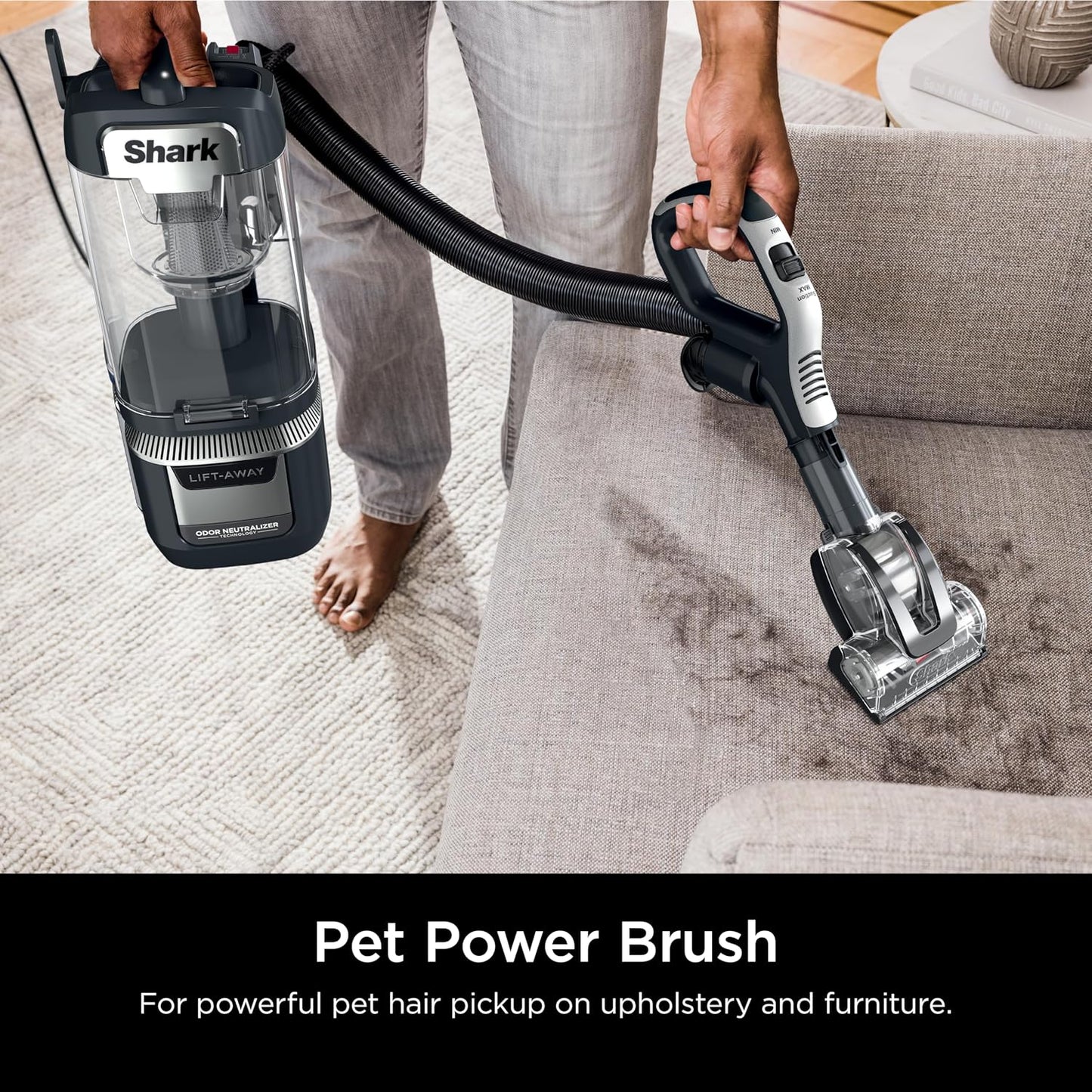 Shark Rotator Lift-Away Vacuum, DuoClean PowerFins, Dark Grey, LA555