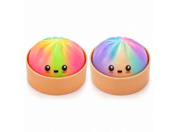 2-Pack Mystery Rainbow Squishy Dumpling Stress Relief Fidget Toys