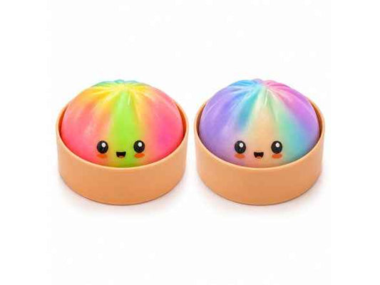 2-Pack Mystery Rainbow Squishy Dumpling Stress Relief Fidget Toys