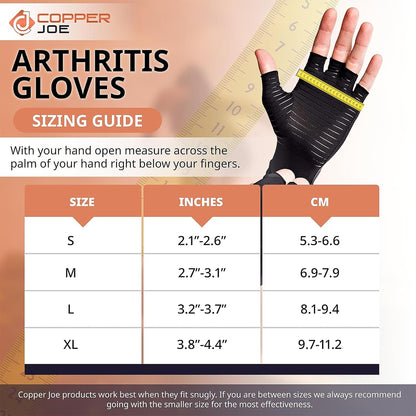 Copper Joe Fingerless Compression Gloves