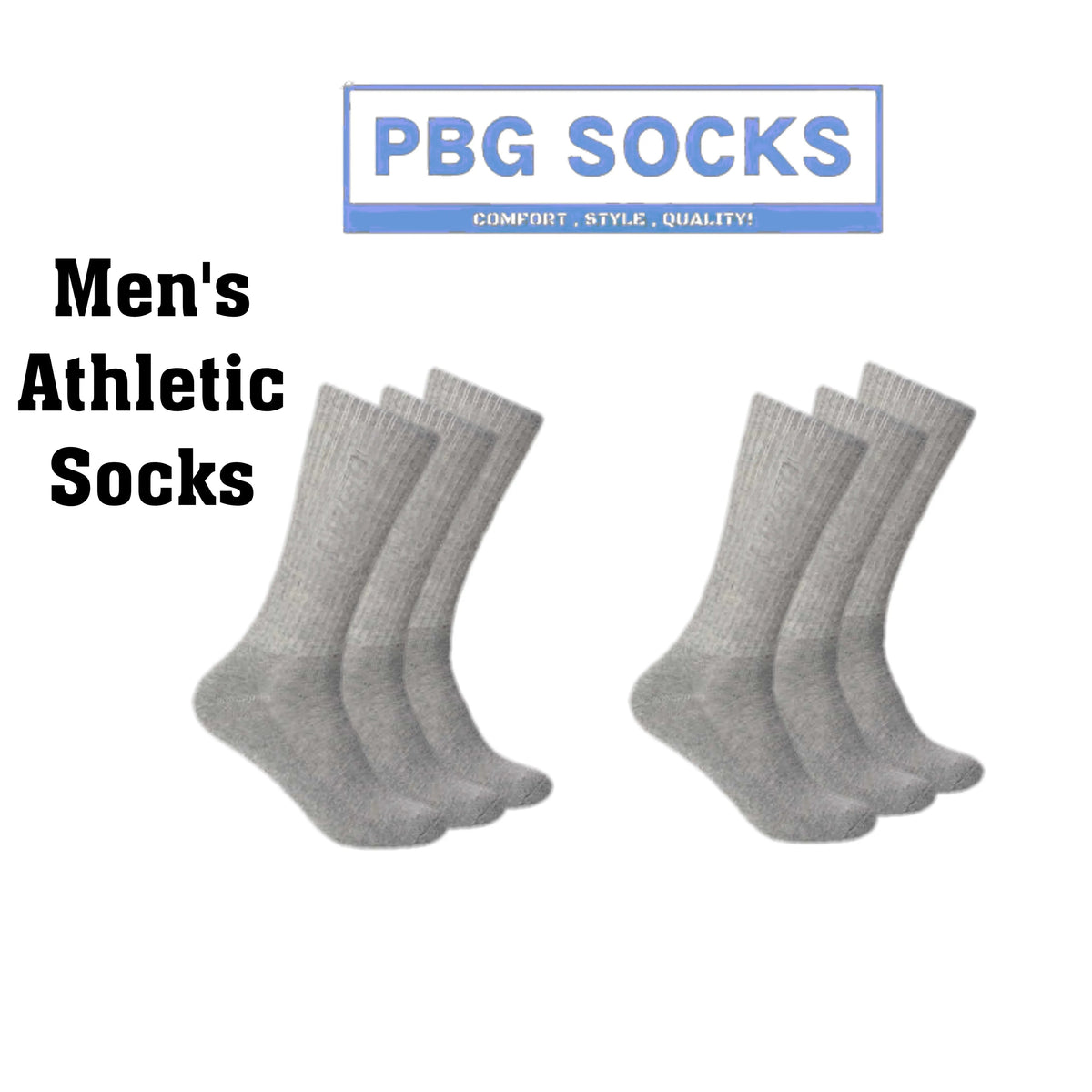 Men's Active Athlete Crew Socks 9-11 ,10-13 - PremiumBrandGoods
