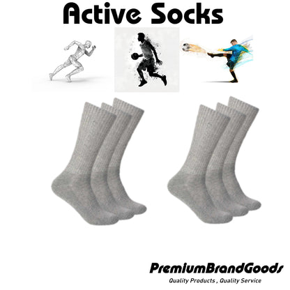Men's Active Athlete Crew Socks 9-11 ,10-13 - PremiumBrandGoods