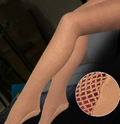 Woman's Tights 2 Pack Caramel Fishnet S-XL - PremiumBrandGoods
