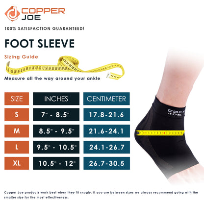 Copper Joe Ankle Compression Sleeve – Copper Infused Pair