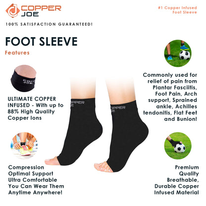 Copper Joe Ankle Compression Sleeve – Copper Infused Pair