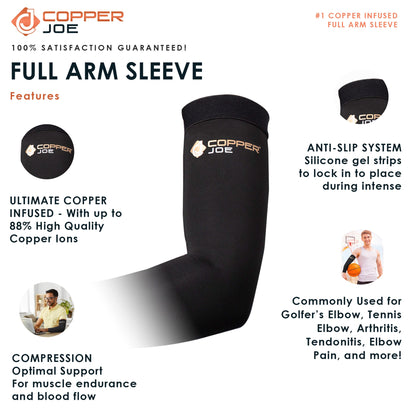 Copper Joe Arm Compression Sleeve – Copper Infused