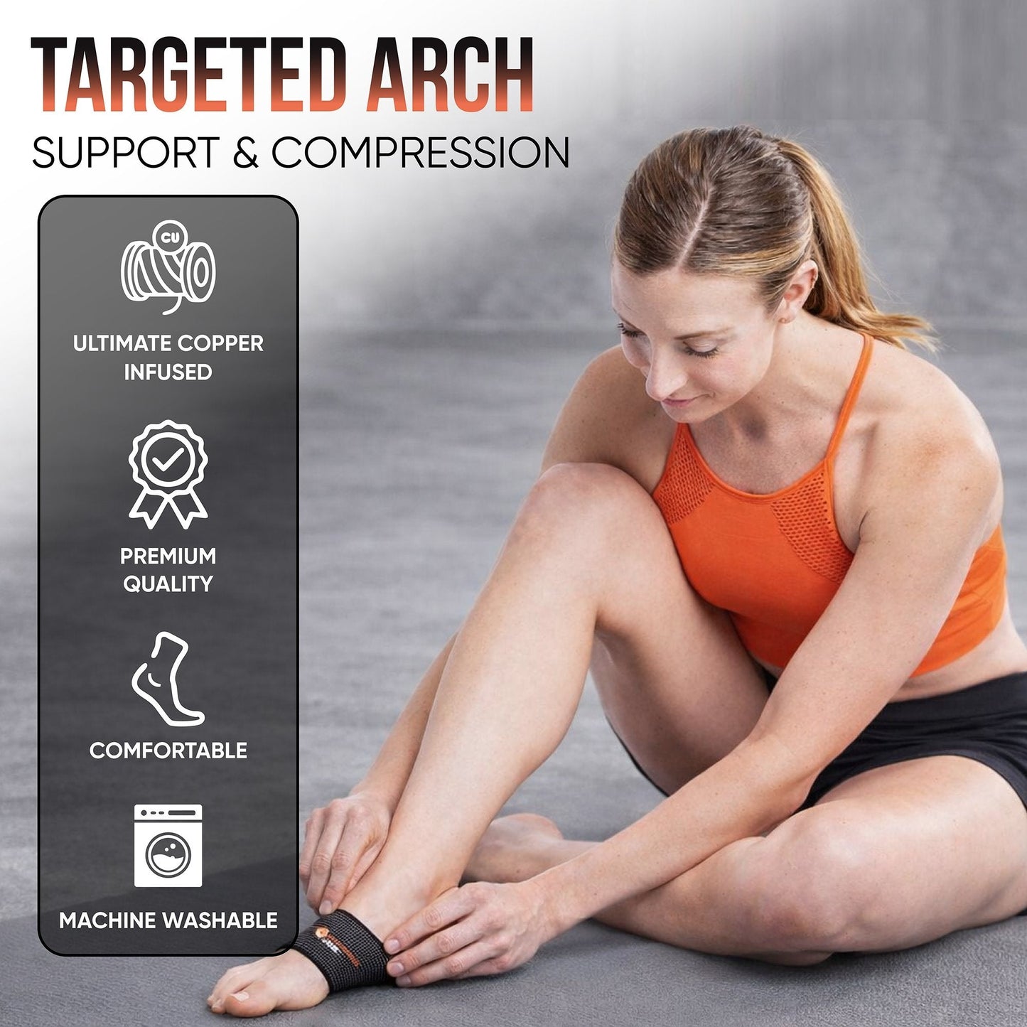 Copper Joe Foot Relief Bundle – Copper Infused Bunion Corrector & Arch Support Sleeves Set