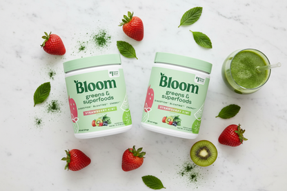Bloom Flat Lay with Real Bottle