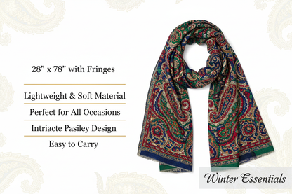 Large Paisley Pashmina Shawl Premium Soft Wrap Scarf 28"x78" Winter Essentials