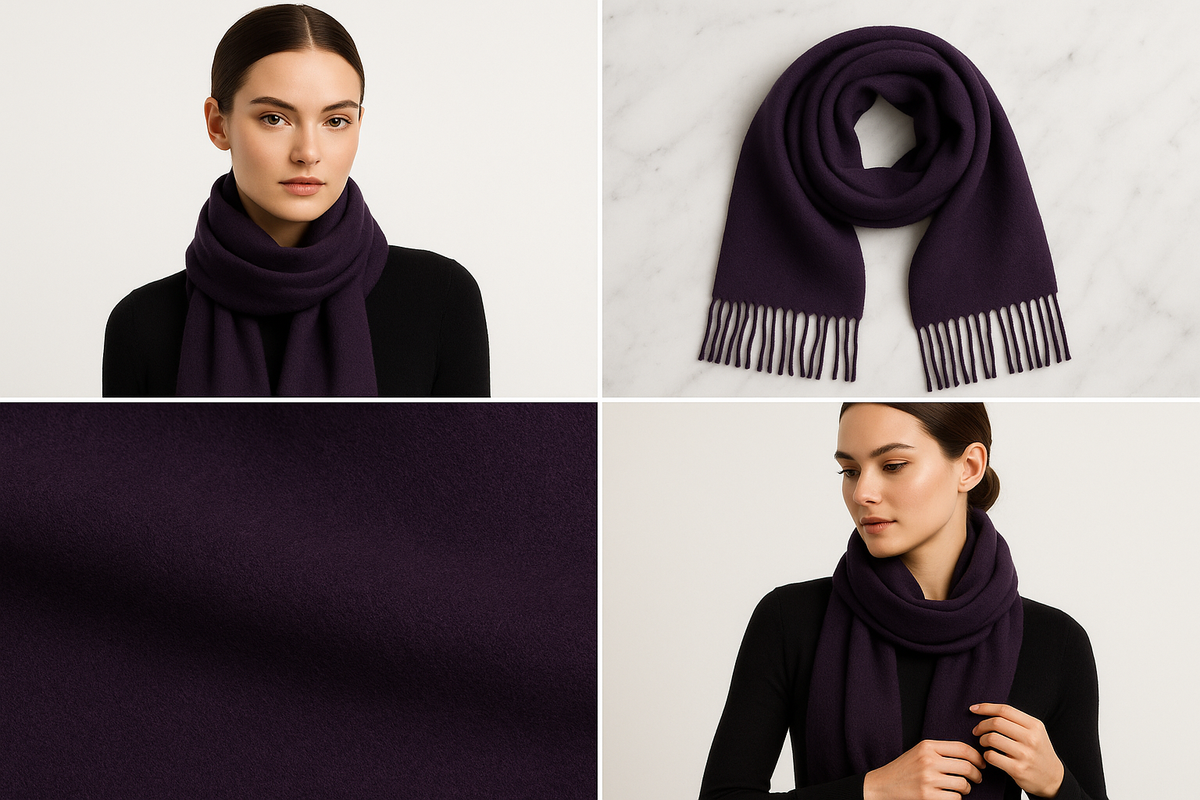 Dark Purple Cashmere Pashmina