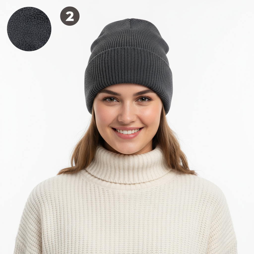 Insulated Winter Hat 3-Pack - Ribbed Beanie with Faux Fur Lining - PremiumBrandGoods