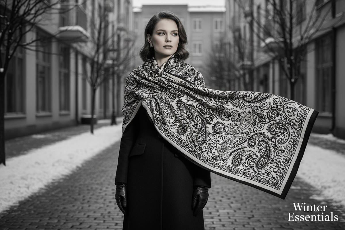 Large Paisley Pashmina Shawl Premium Soft Wrap Scarf 28"x78" Winter Essentials