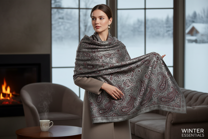 Large Paisley Pashmina Shawl Premium Soft Wrap Scarf 28"x78" Winter Essentials