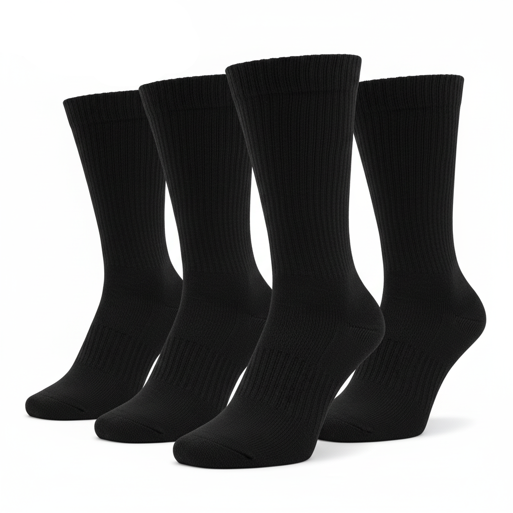 Men's Crew Socks - All Black