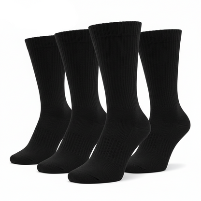 Men's Crew Socks - All Black