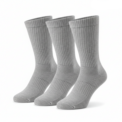 Men's Crew Socks - All Gray