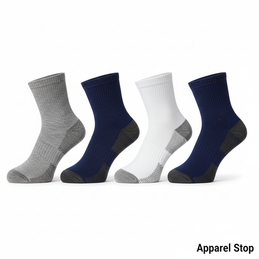 Men's Quarter Ankle Socks - Assorted Colors - No Logos - Darker Blue