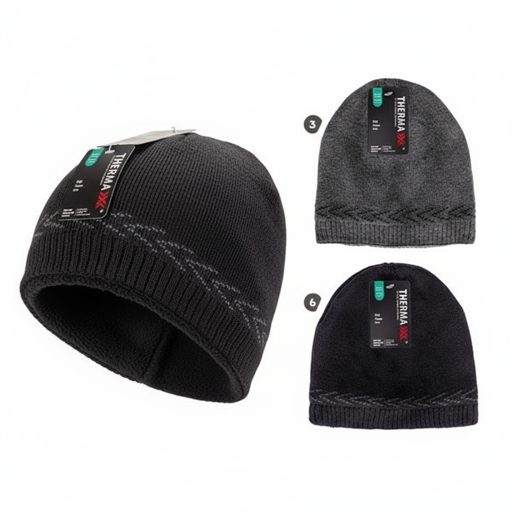 Men's Winter Beanie 2-Pack - Fleece Lined Thermal Hat - PremiumBrandGoods