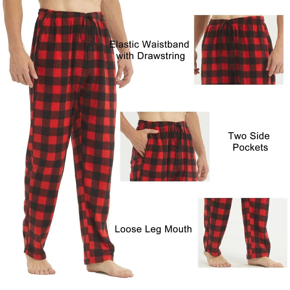 Men's Comfort Stretchy Plaid Pajama Pants - PremiumBrandGoods
