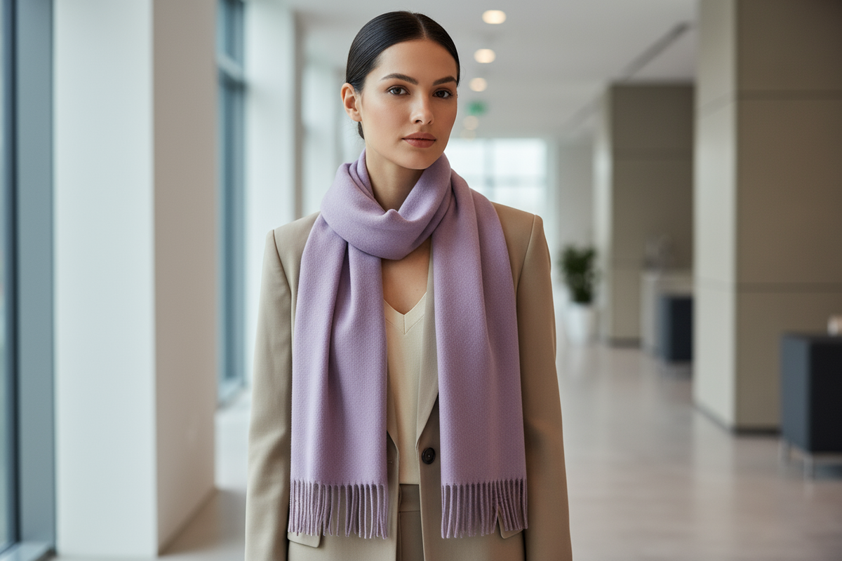 Professional Lavender Scarf Lifestyle