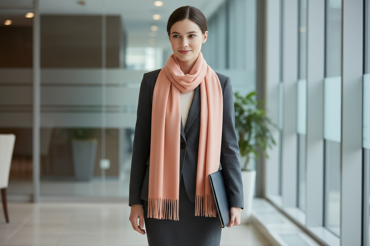 Professional Pink Scarf Lifestyle