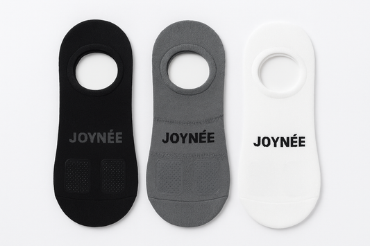 Realistic no-show socks with JOYNEE branding