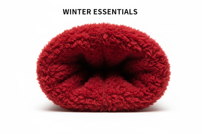 Red sock with red fleece
