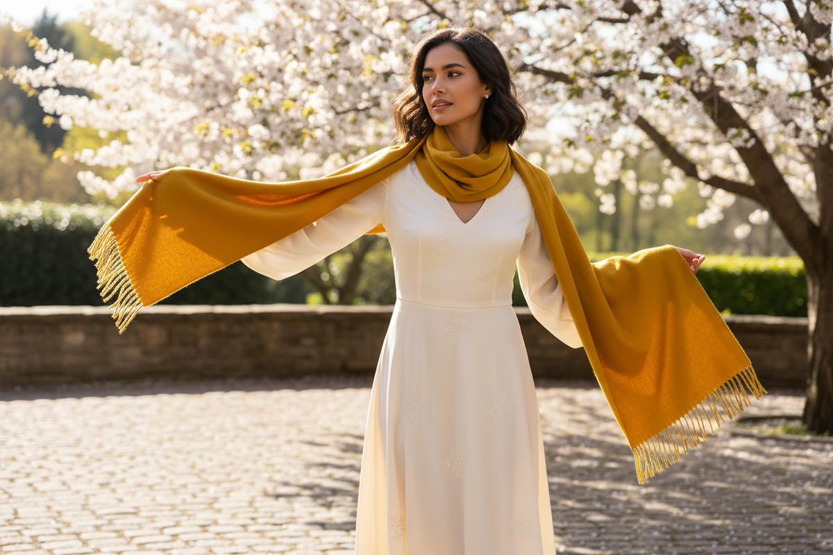 Spring Yellow Scarf Look